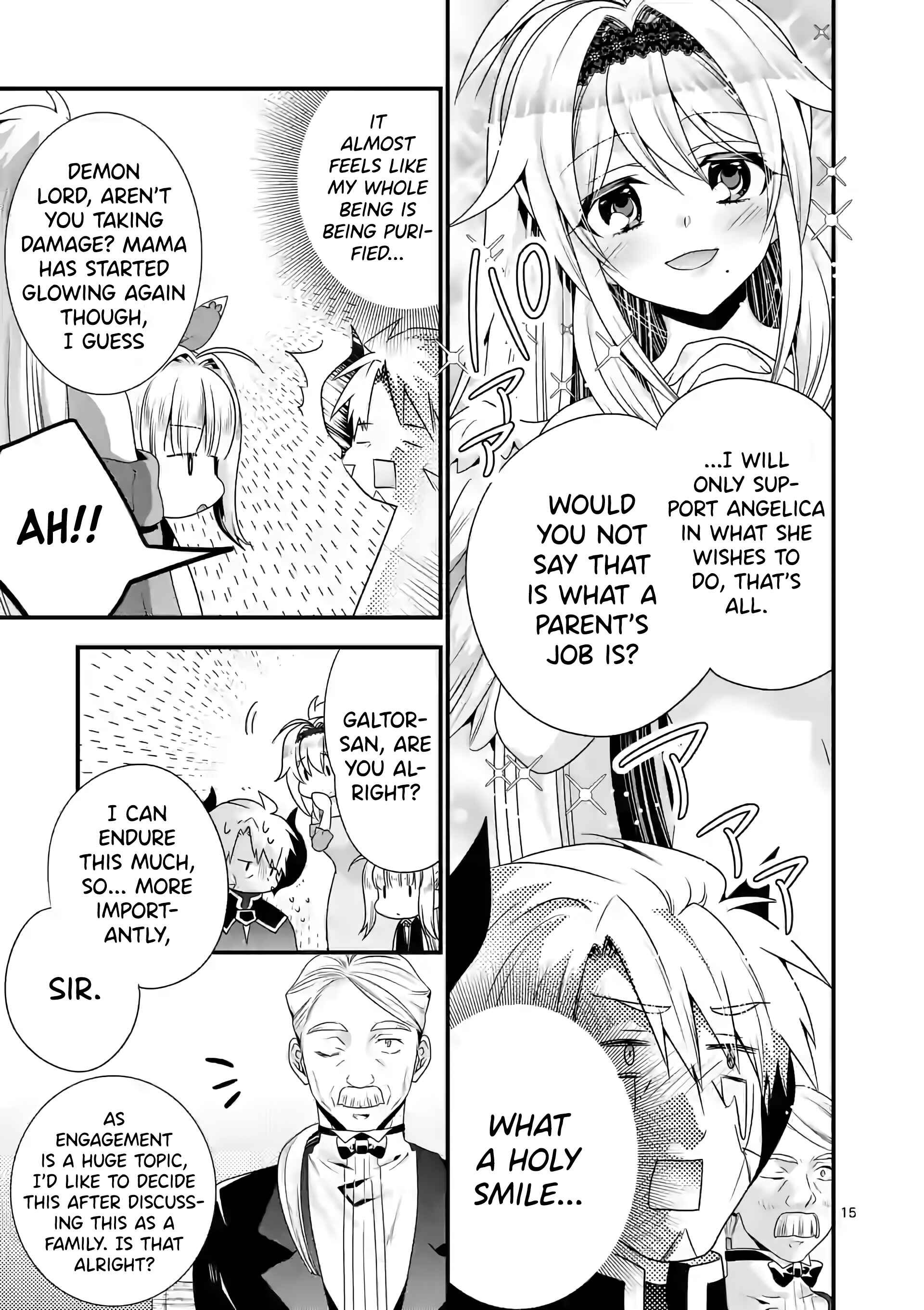 Maou Desu. Onna Yuusha no Hahaoya to Saikon Shita no de, Onna Yuusha ga Giri no Musume ni Narimashita Chapter 38 page 15