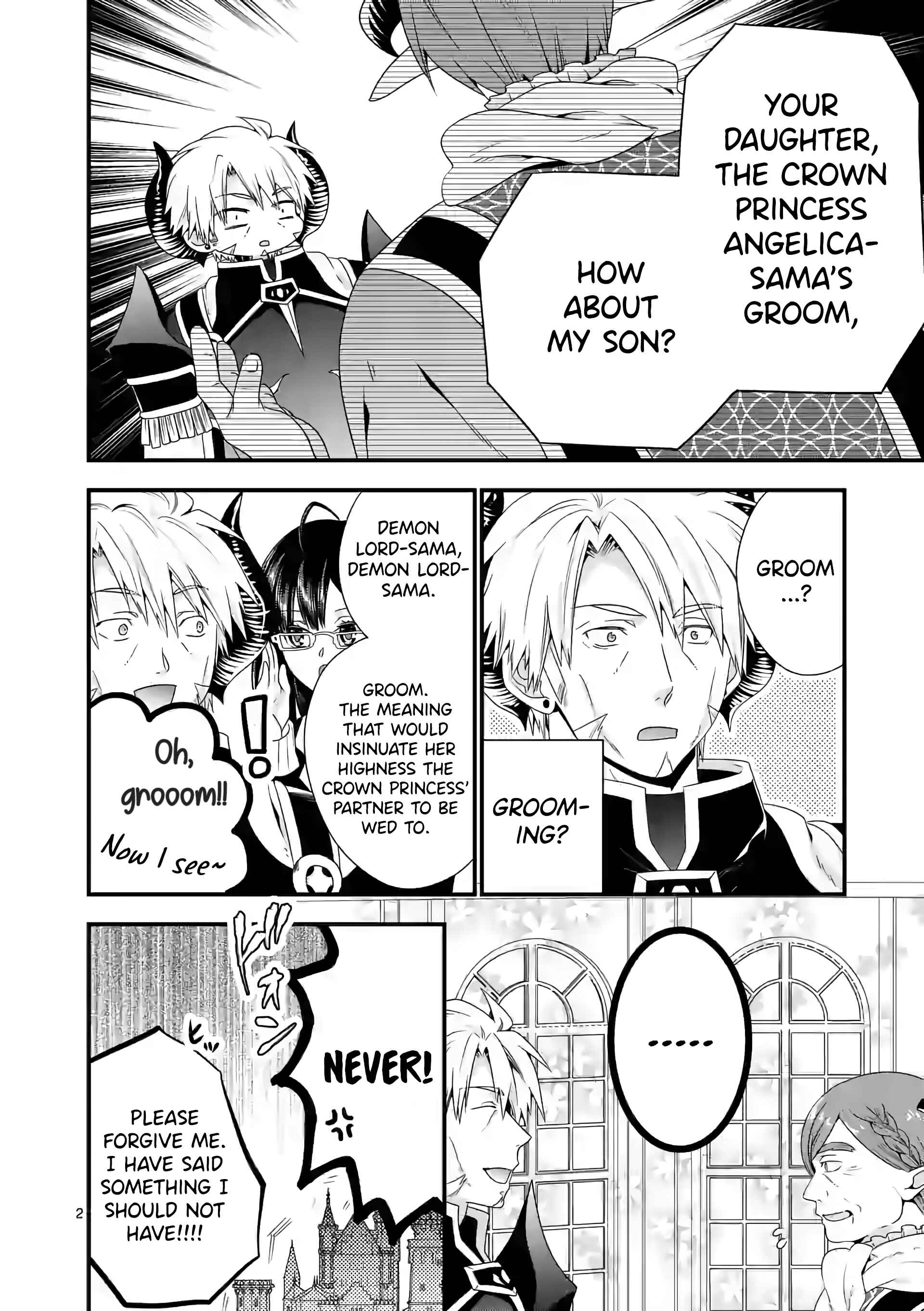 Maou Desu. Onna Yuusha no Hahaoya to Saikon Shita no de, Onna Yuusha ga Giri no Musume ni Narimashita Chapter 38 page 2