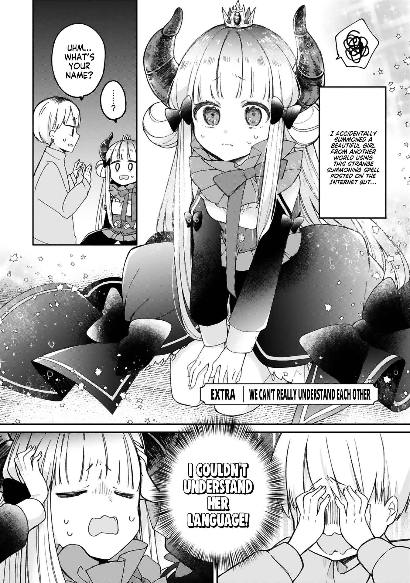Maou-sama ni Shoukan sareta kedo Kotoba ga Tsuujinai Chapter 8.5 page 1