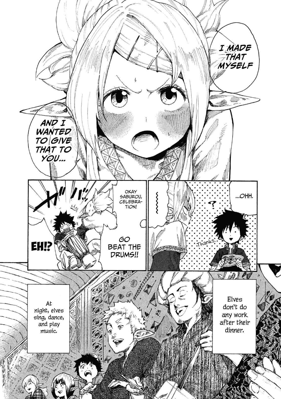Mazumeshi Elf to Yuboku gurashi Chapter 4 page 9