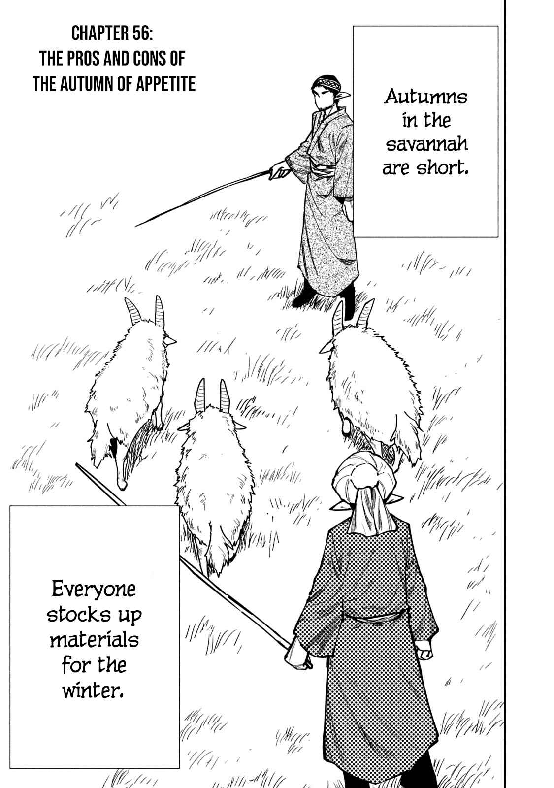 Mazumeshi Elf to Yuboku gurashi Chapter 56 page 0