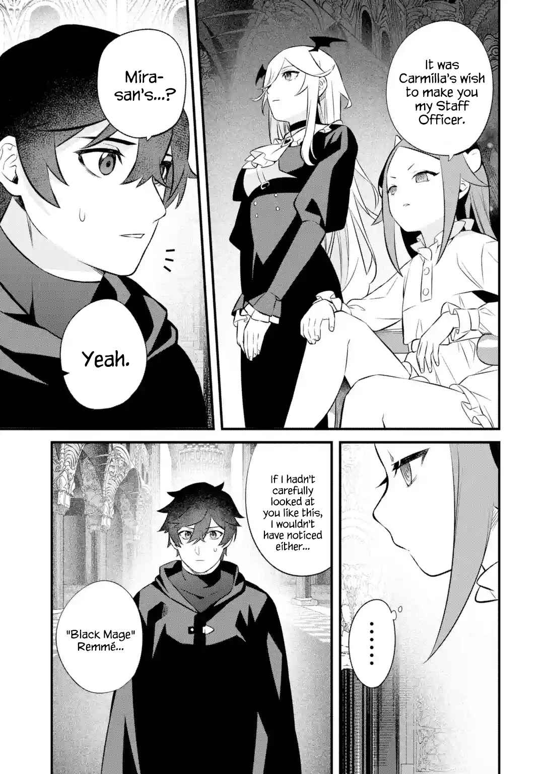Nankoufuraku no Maoujou e Youkoso: Debuff wa Fuyou to Yuusha Party o Oidasareta Kuro Madoushi, Maougun no Saikou Kanbu ni Mukaerareru Chapter 4 page 12