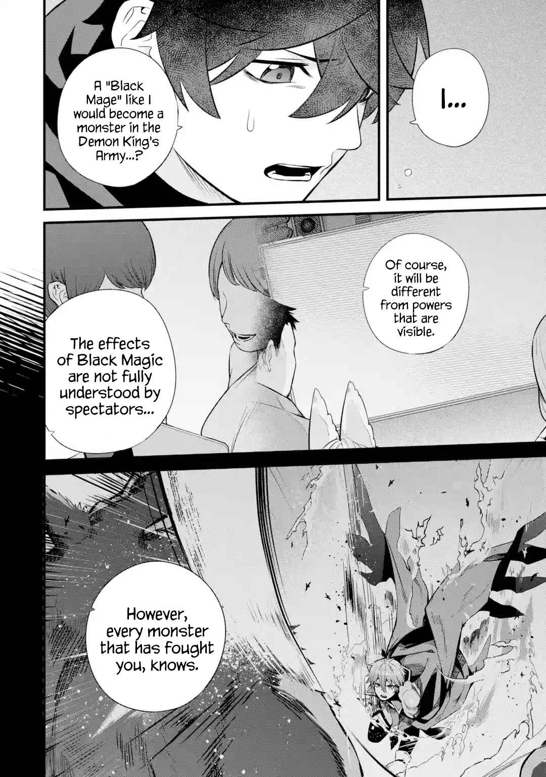 Nankoufuraku no Maoujou e Youkoso: Debuff wa Fuyou to Yuusha Party o Oidasareta Kuro Madoushi, Maougun no Saikou Kanbu ni Mukaerareru Chapter 4 page 33