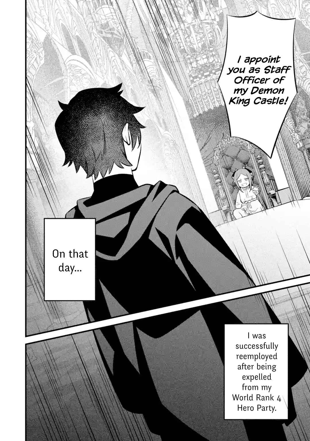 Nankoufuraku no Maoujou e Youkoso: Debuff wa Fuyou to Yuusha Party o Oidasareta Kuro Madoushi, Maougun no Saikou Kanbu ni Mukaerareru Chapter 4 page 41