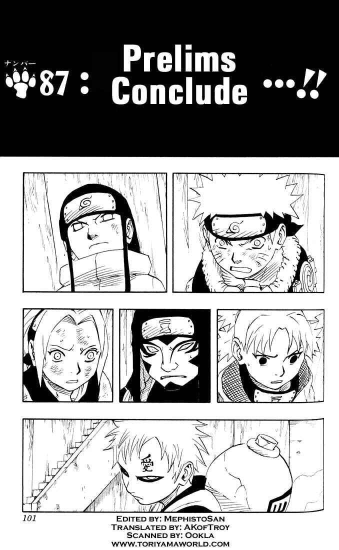 Naruto Chapter 87 page 1