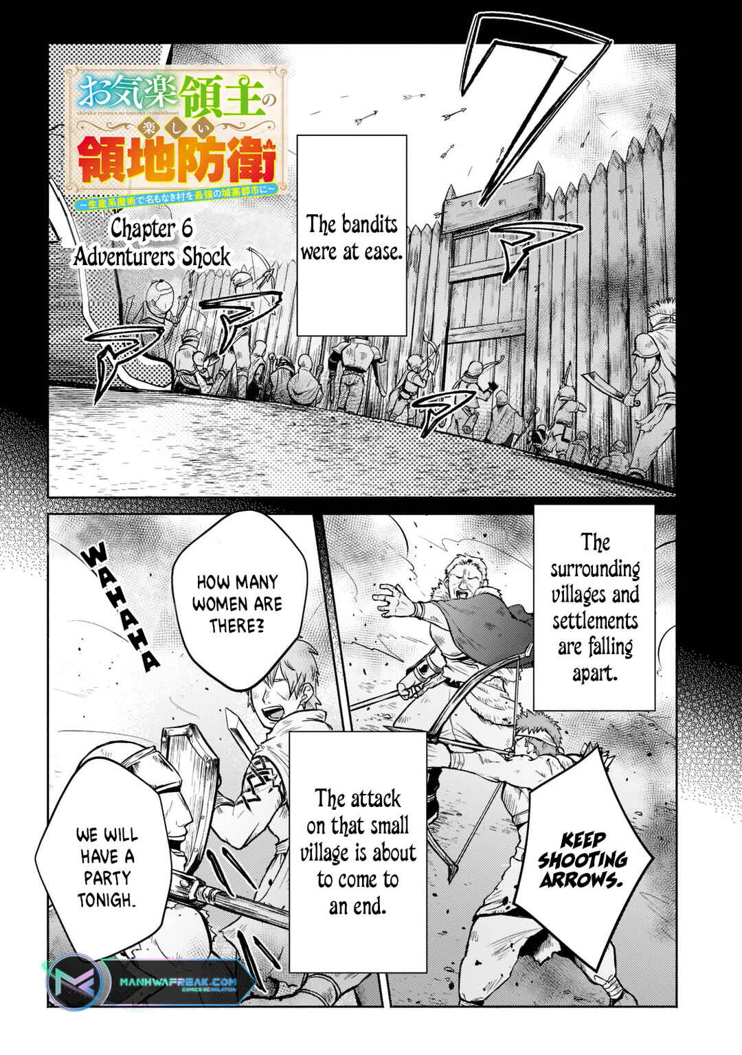 Okiraku Ryoushu no Tanoshii Ryouchi Bouei Chapter 6 page 1