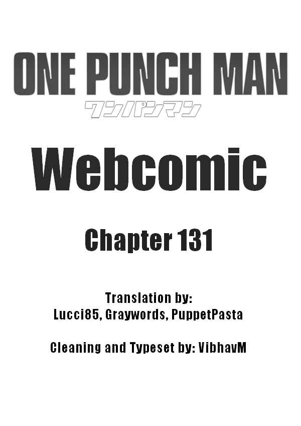 One-Punch Man (Webcomic/Original) Chapter 131 page 0