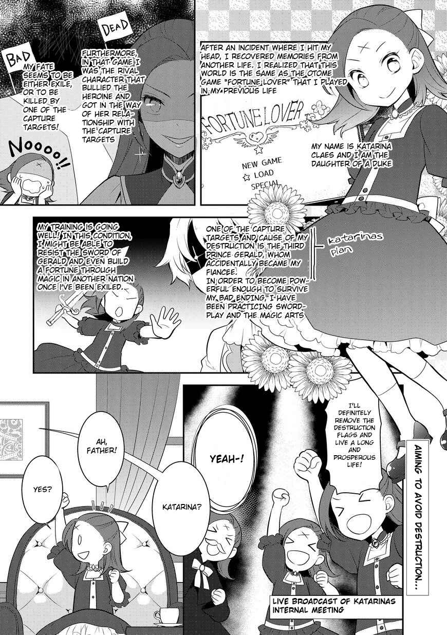 Otome Game no Hametsu Flag shika nai Akuyaku Reijou ni Tensei shite shimatta… Chapter 2 page 1