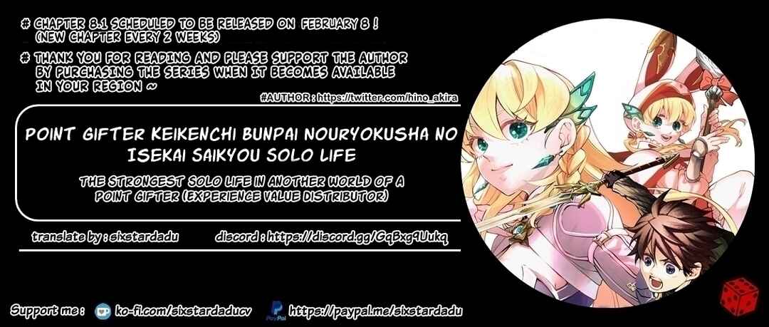 Point Gifter "Keikenchi Bunpai Nouryokusha" no Isekai Saikyou Solo Life Chapter 7.3 page 10