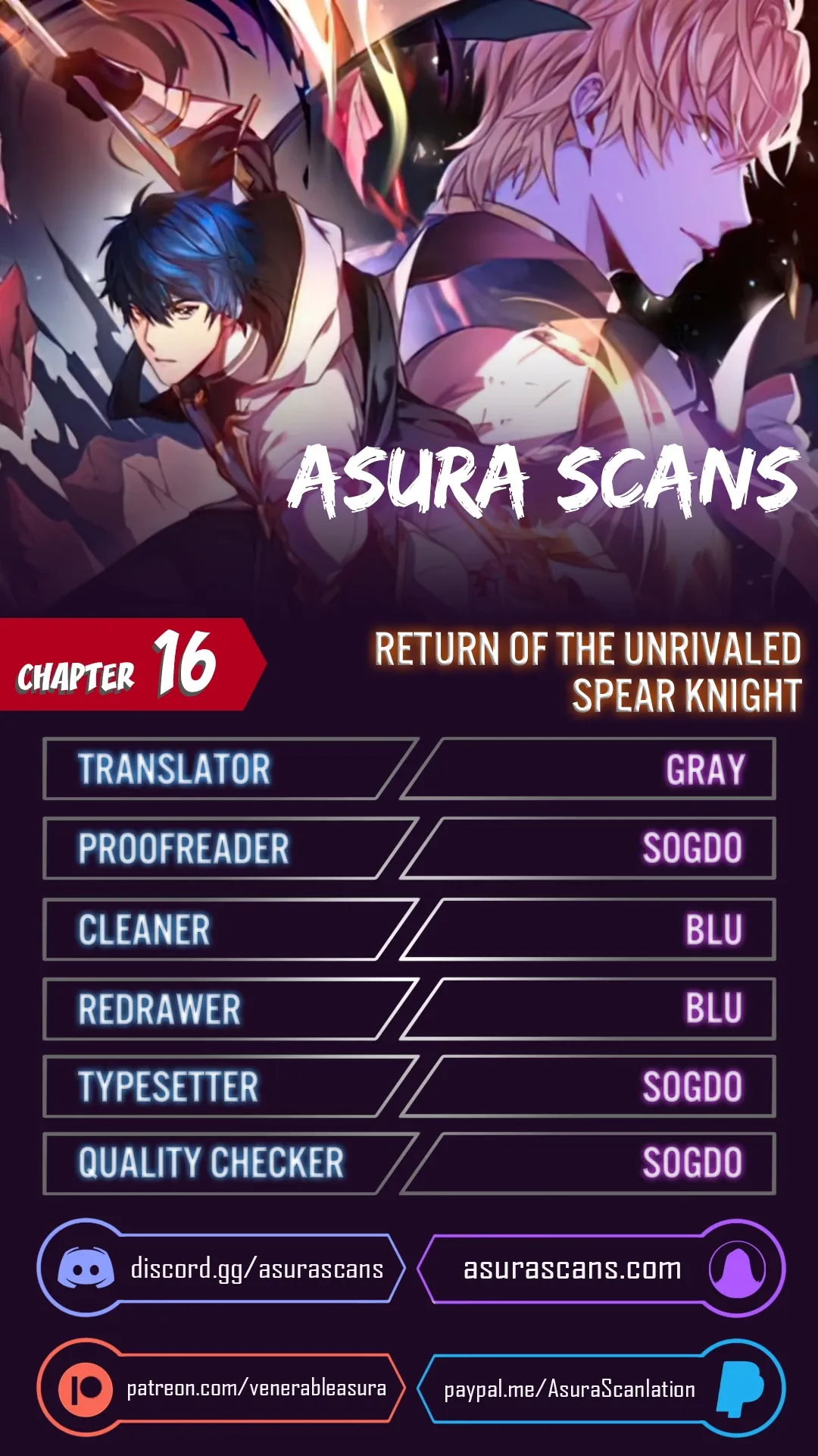 Return of The Unrivaled Spear Knight Chapter 16 page 0
