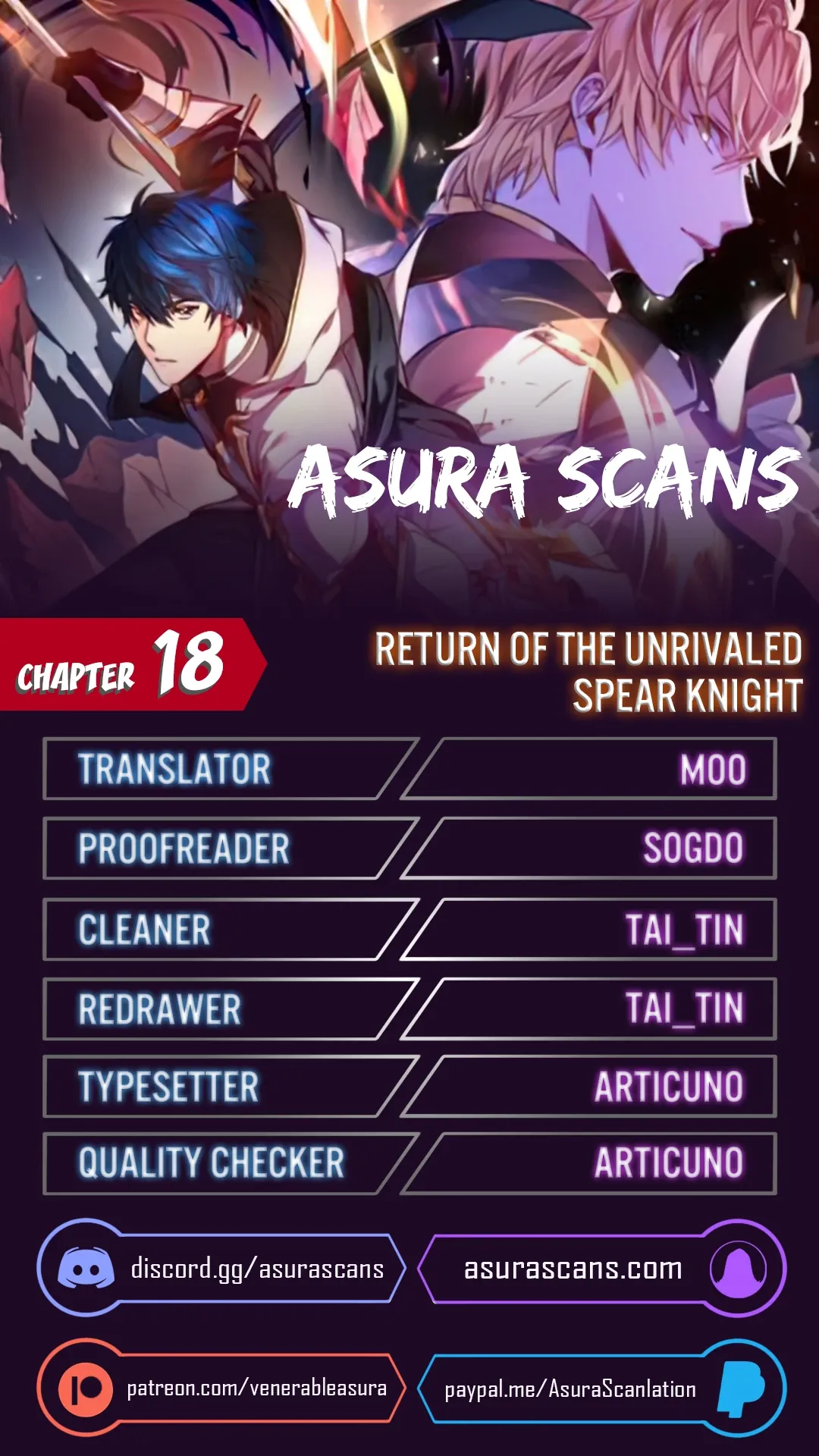 Return of The Unrivaled Spear Knight Chapter 18 page 0