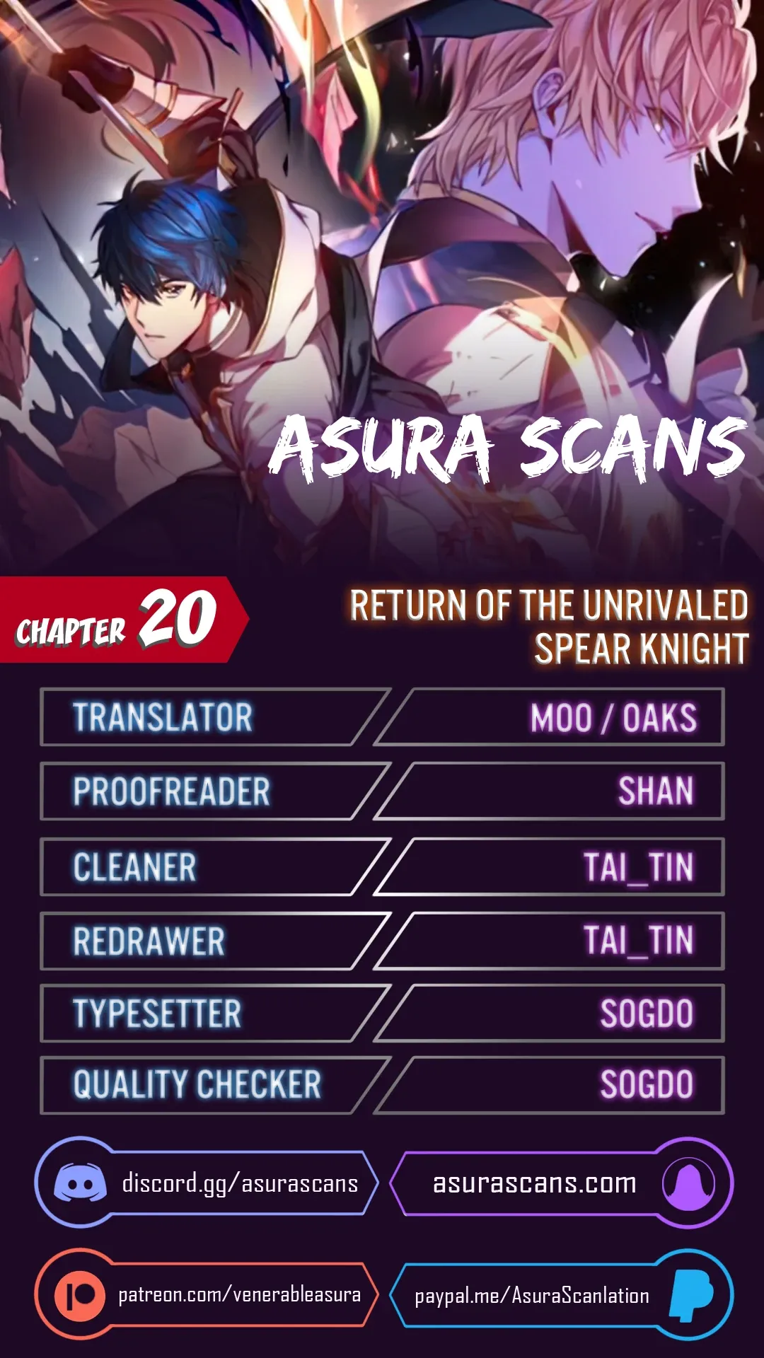 Return of The Unrivaled Spear Knight Chapter 20 page 0