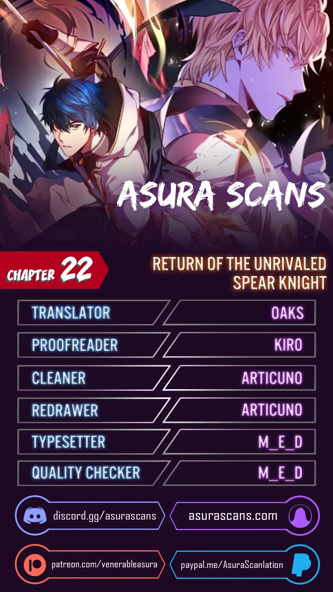 Return of The Unrivaled Spear Knight Chapter 22 page 0