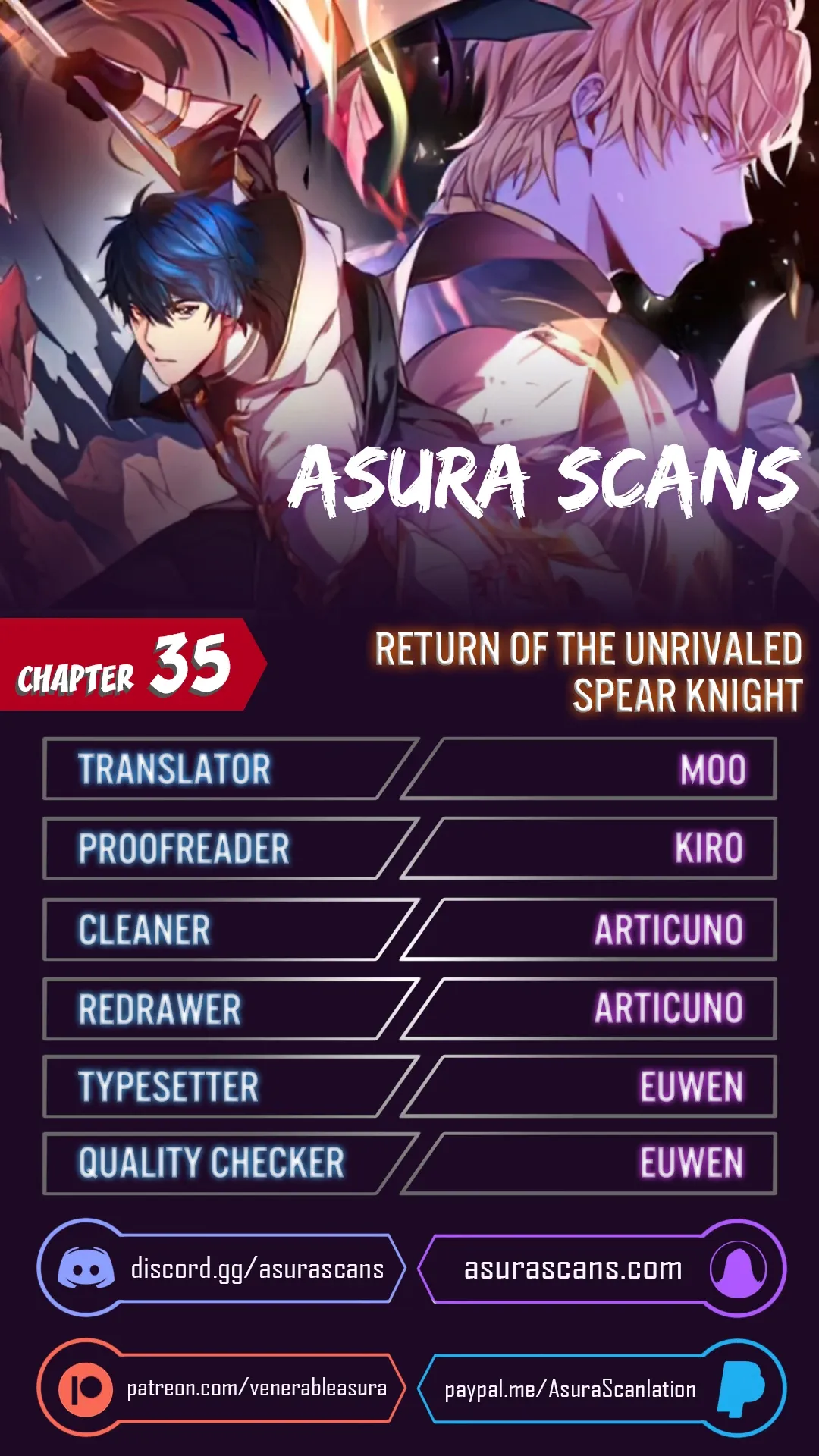 Return of The Unrivaled Spear Knight Chapter 35 page 0
