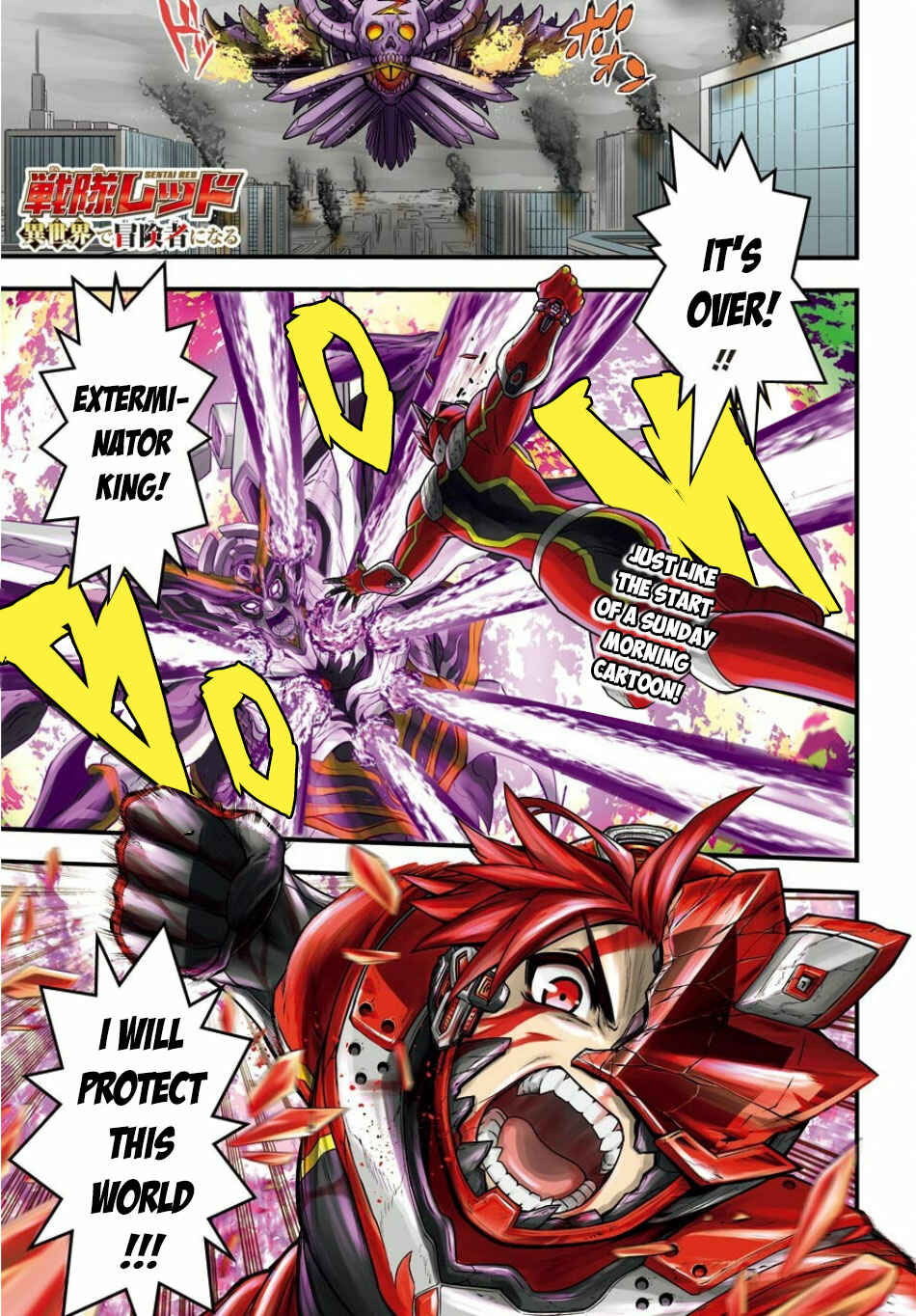 Sentai Red Isekai de Boukensha ni Naru Chapter 1 page 1