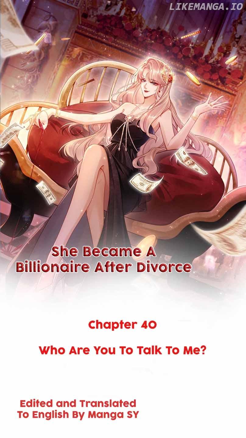 She Became A Billionaire After Divorce Chapter 40 page 0