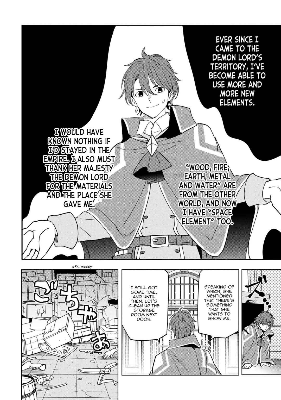 Souzou Renkinjutsushi wa Jiyuu wo Ouka suru: Kokyou wo Tsuihou saretara, Maou no Ohizamoto de Chouzetsu Kouka no Magic Item Tsukuri-houdai ni Narimashita Chapter 10.1 page 9