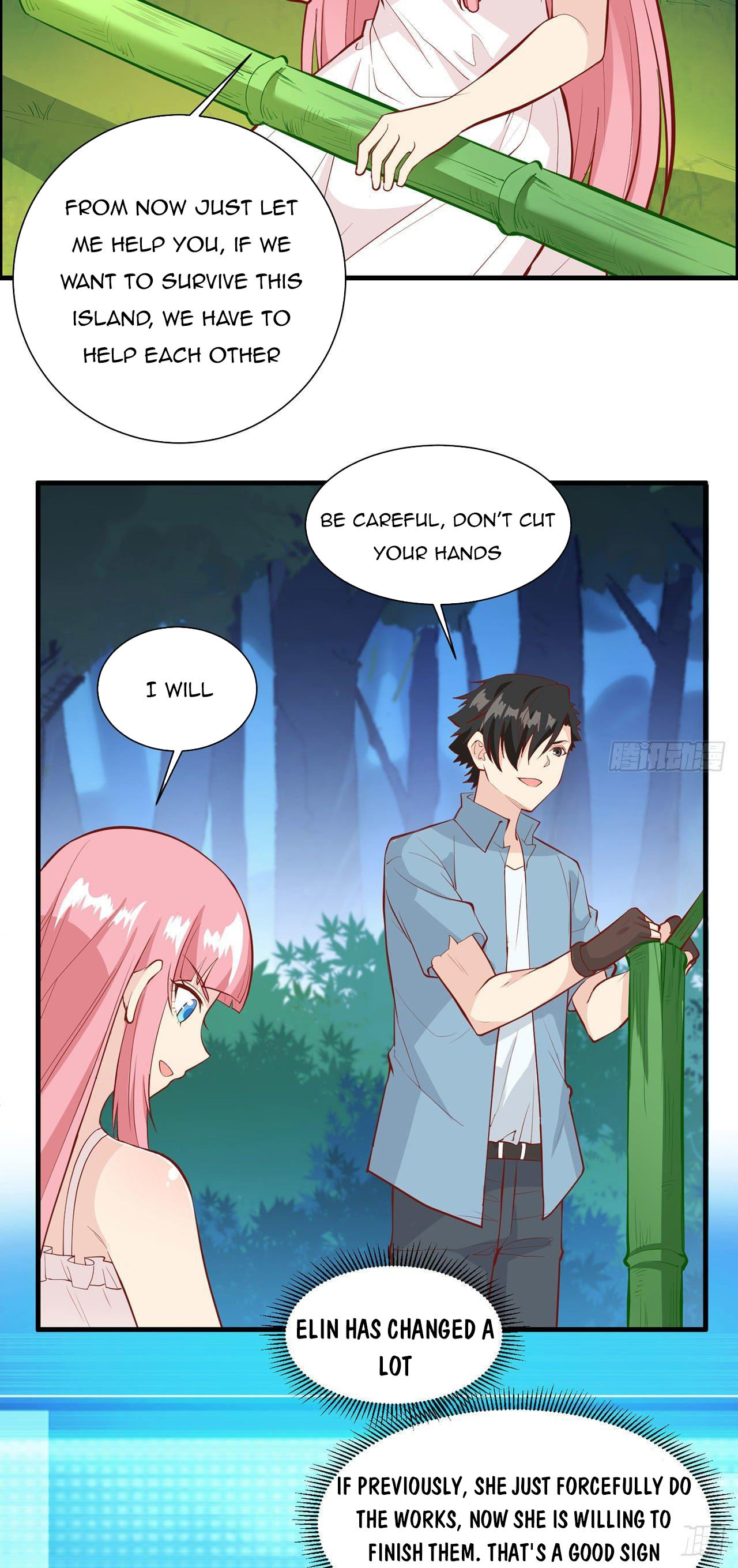 Survive on a deserted island with beautiful girls Chapter 17 page 18