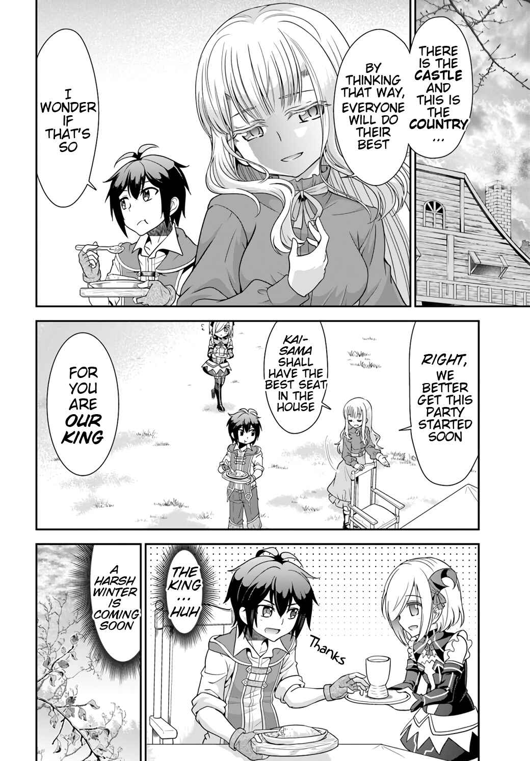 Tenohira Kaitaku Mura de Isekai Kenkokuki ~Fueteku Yome-tachi to Nonbiri Mujintou Life~ Chapter 20 page 14