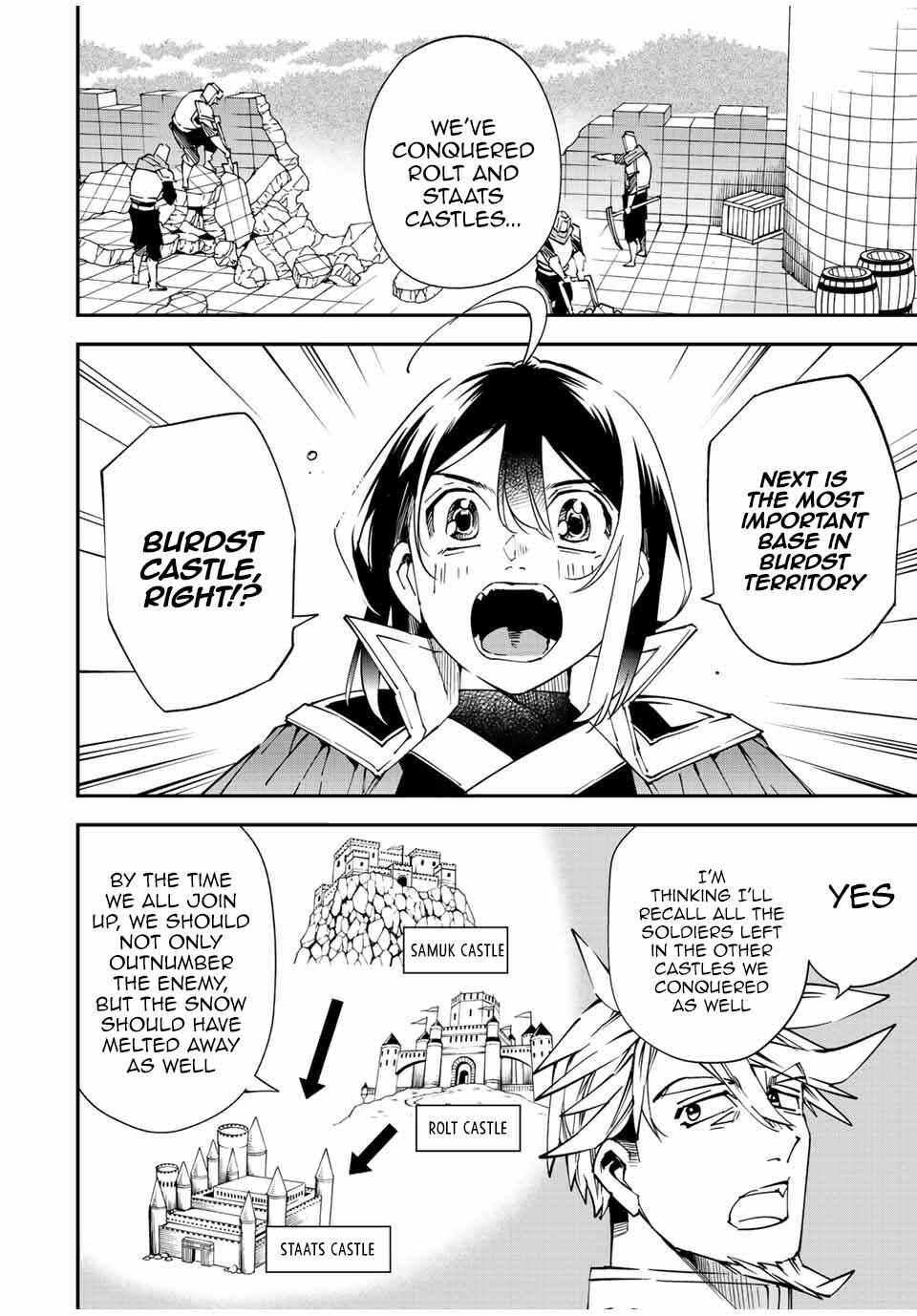 Tensei Kizoku, Kantei Skill de Nariagaru ~Jakushou Ryouchi o Uketsuida node, Yuushuu na Jinzai o Fuyashiteitara, Saikyou Ryouchi ni Natteta~ Chapter 104 page 2
