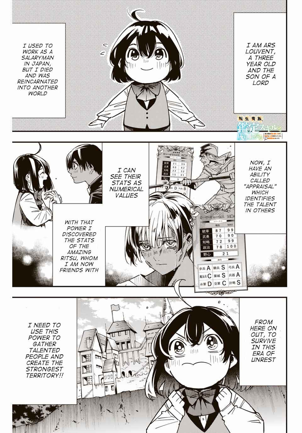 Tensei Kizoku, Kantei Skill de Nariagaru ~Jakushou Ryouchi o Uketsuida node, Yuushuu na Jinzai o Fuyashiteitara, Saikyou Ryouchi ni Natteta~ Chapter 4 page 0