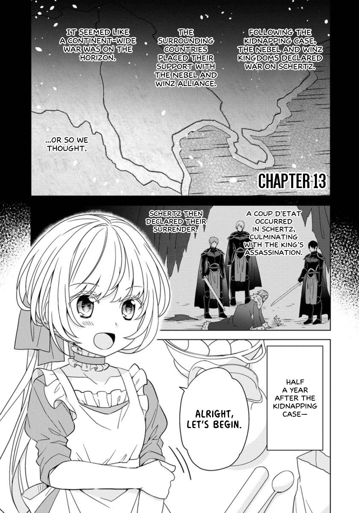Tensei Oujo wa Kyou mo Hata wo Tatakioru Chapter 13 page 1
