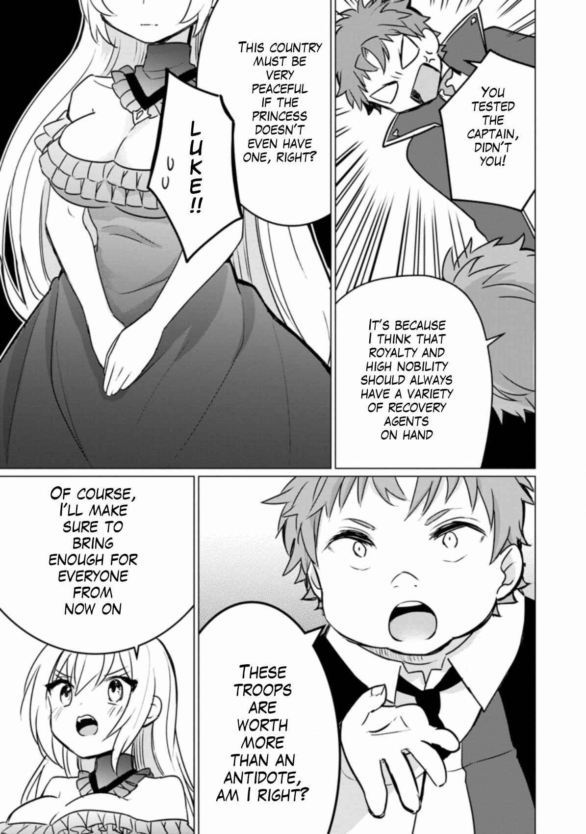 Tensei Saki ga Zannen Ouji Datta Ken ~Ima wa Fukkin 1-kai mo Dekinai kedo Yasete Isekai Sukuimasu~ Chapter 4 page 7