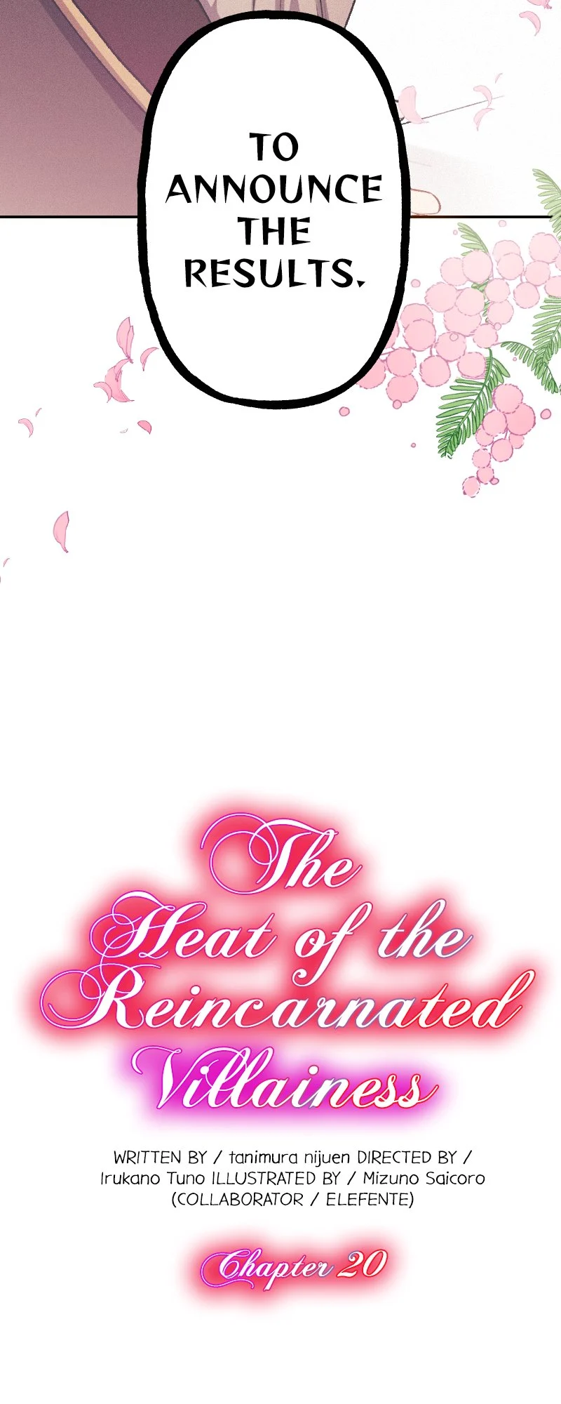 The Heat of the Reincarnated Villainess Chapter 20 page 1