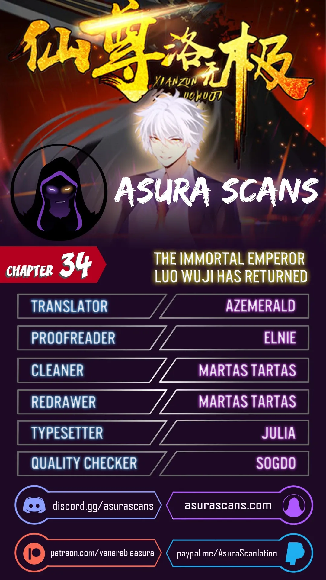 The Immortal Emperor Luo Wuji Has Returned Chapter 34 page 0
