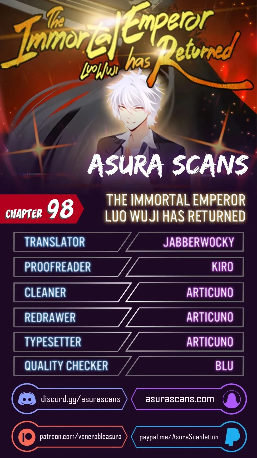 The Immortal Emperor Luo Wuji Has Returned Chapter 98 page 0