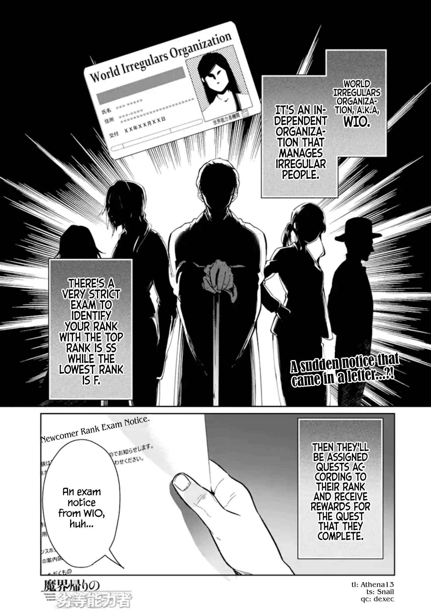 The Lesser Irregular Returns From the Demon World Chapter 1 page 0