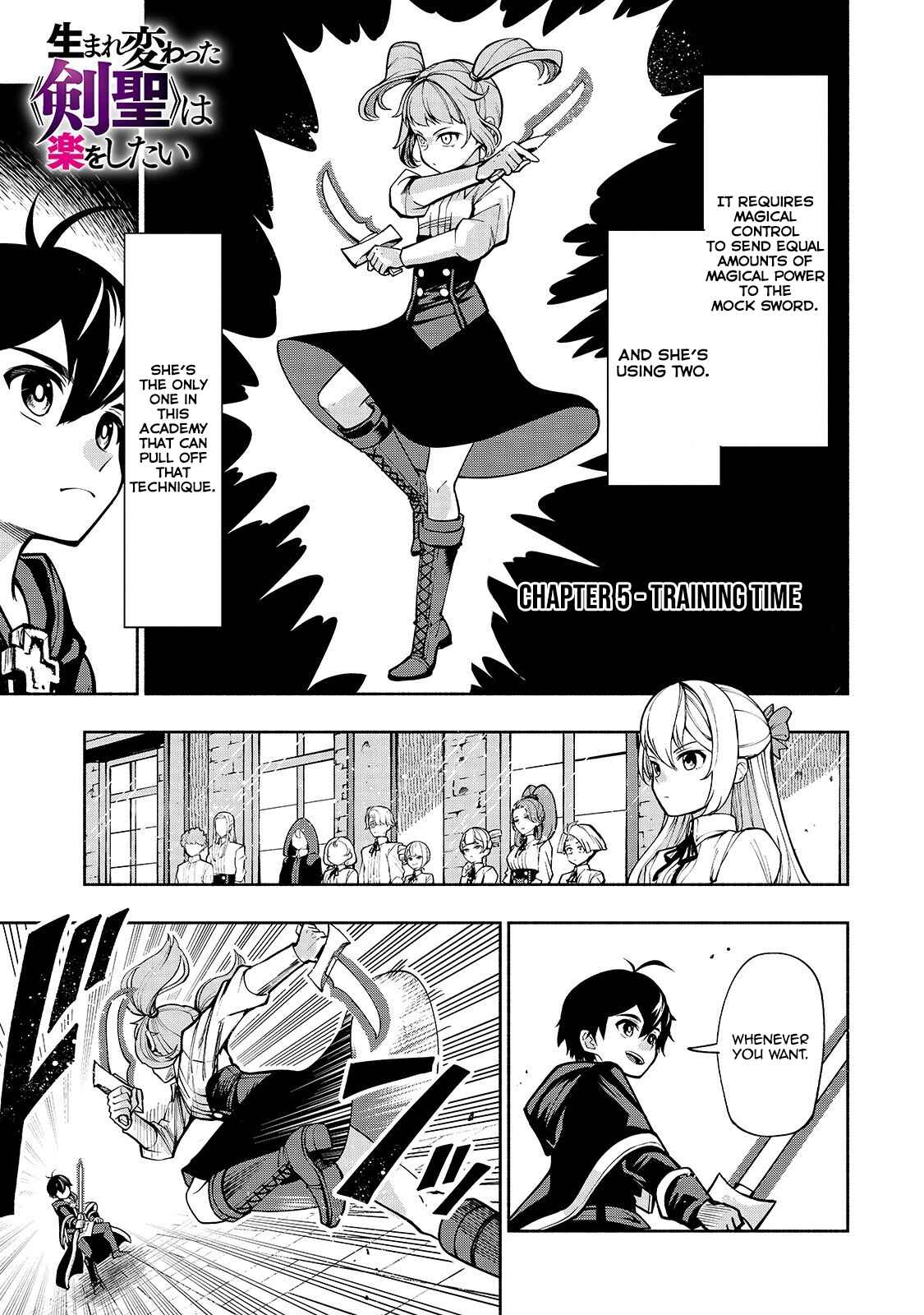 The Reincarnated "Sword Saint"  Wants to Take It Easy Chapter 5 page 1