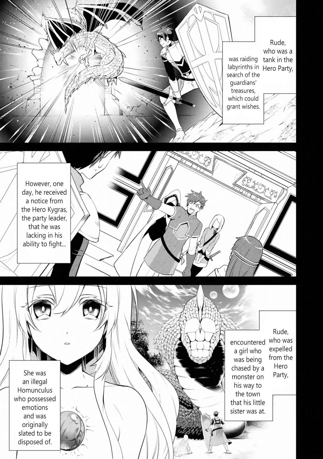 The Strongest Tank's Labyrinth Raids -A Tank with a Rare 9999 Resistance Skill Got Kicked from the Hero's Party- Chapter 2 page 0