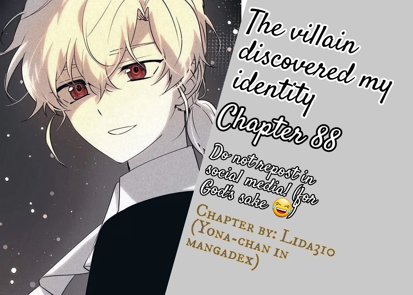 The Villain Discovered My Identity Chapter 88 page 0