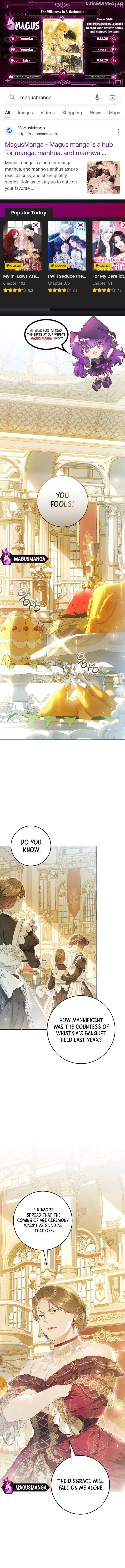 The Villainess Is A Marionette Chapter 97 page 0