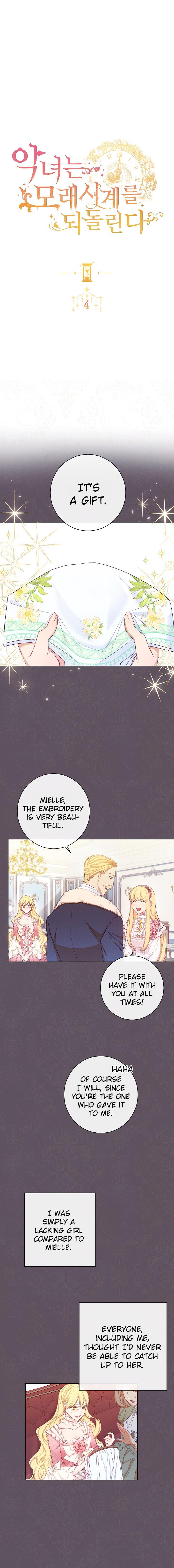 The Villainess Reverses The Hourglass Chapter 4 page 0