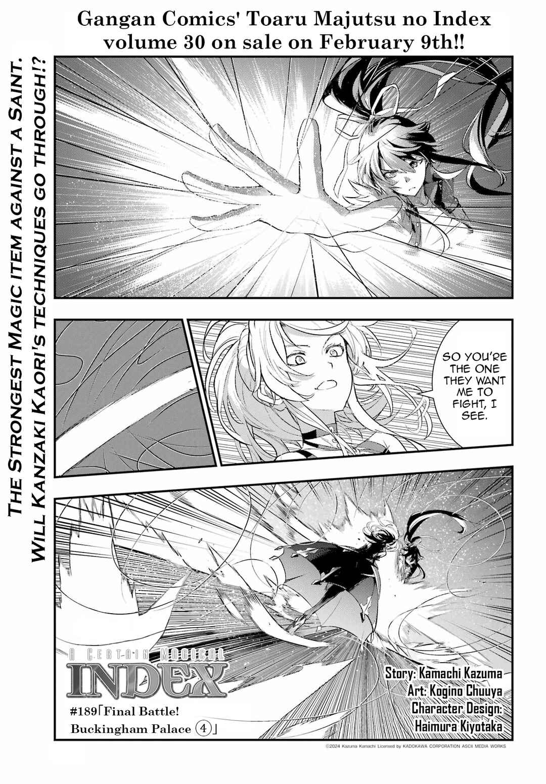 Toaru Majutsu no Index Chapter 189 page 0