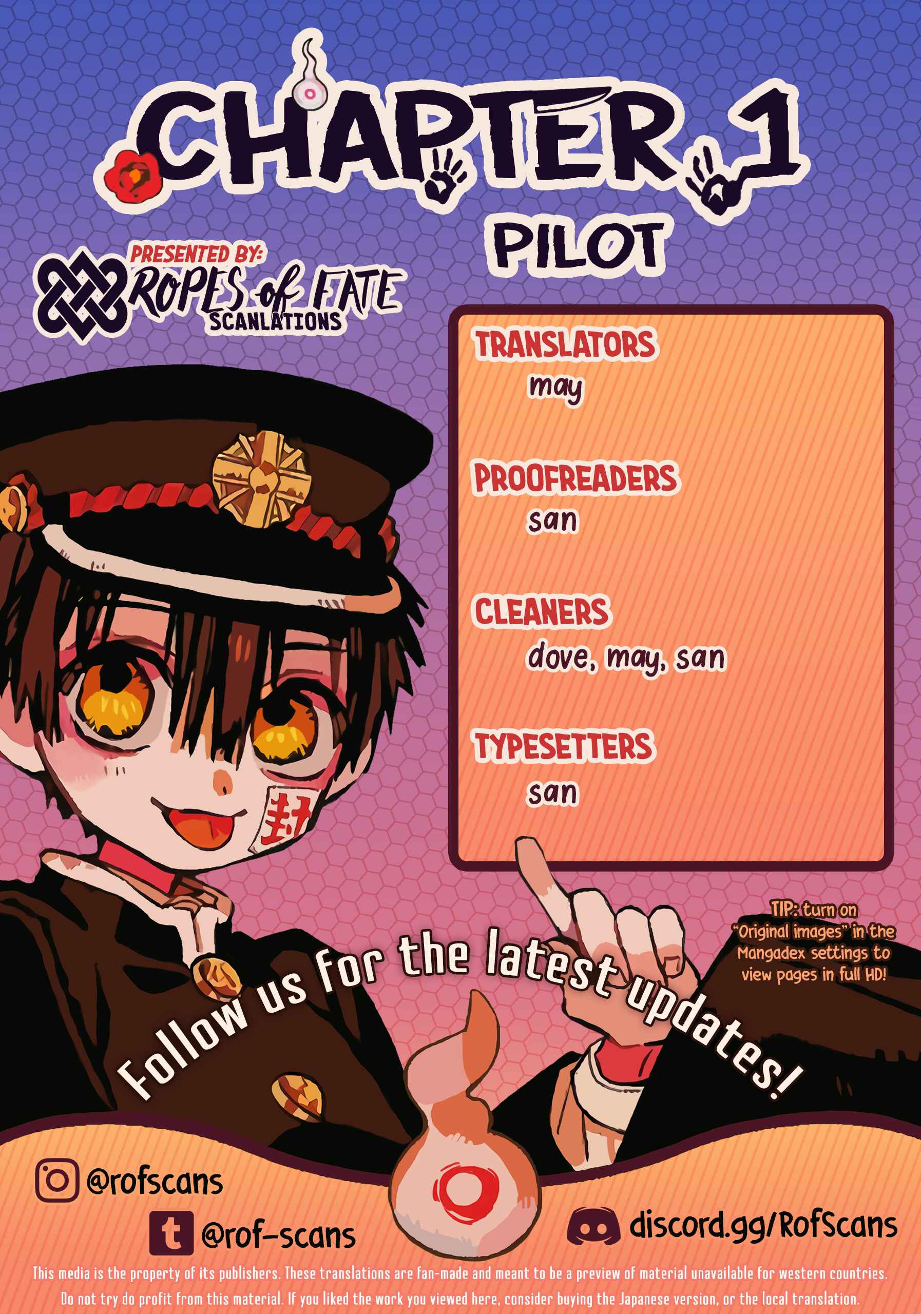 Toilet-bound Hanako-kun Chapter 1 page 0
