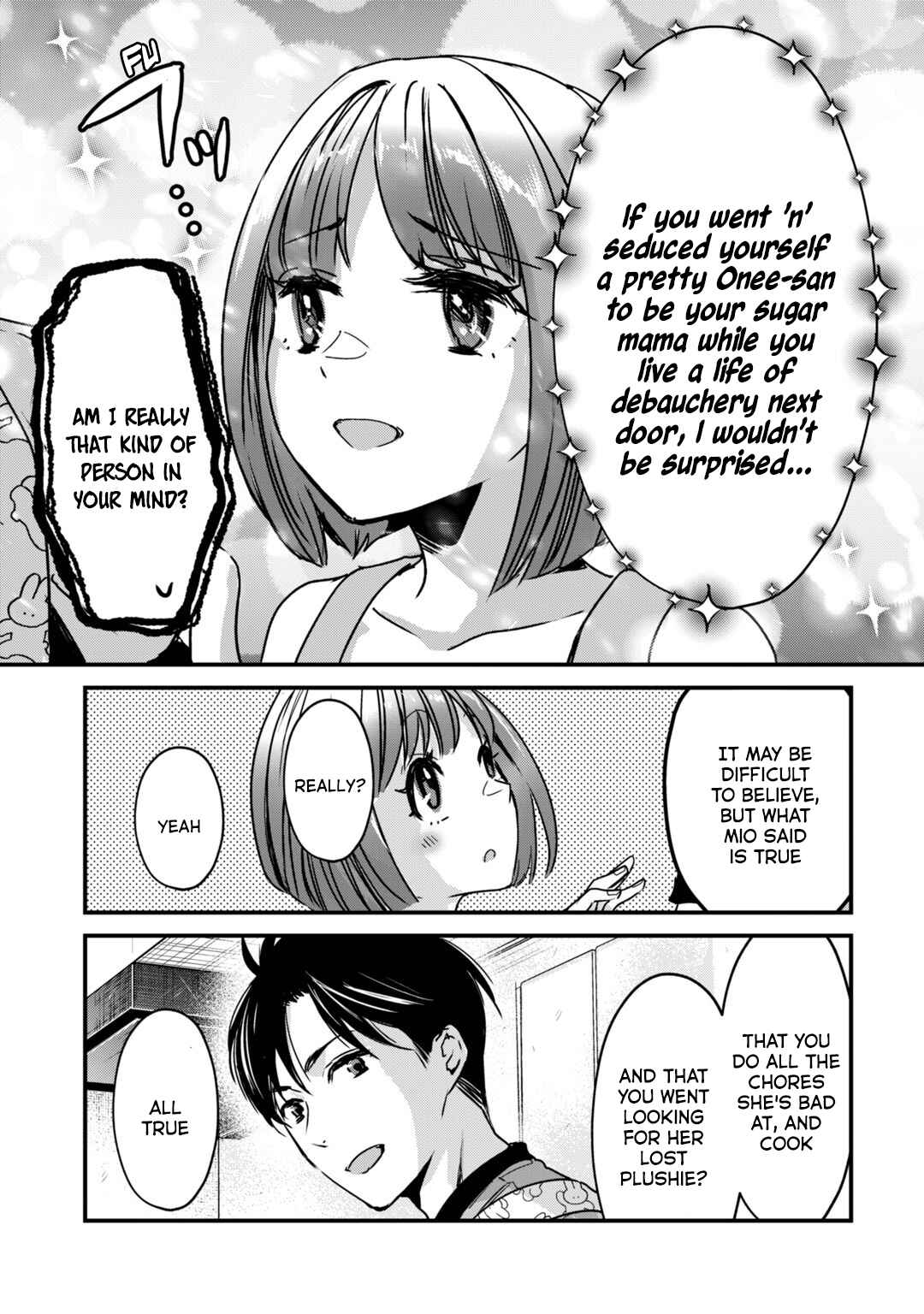 Tsuki 50-man Moratte mo Ikigai no nai Tonari no Onee-san ni 30-man de Yatowarete "Okaeri" tte Iu Oshigoto ga Tanoshii Chapter 17 page 15