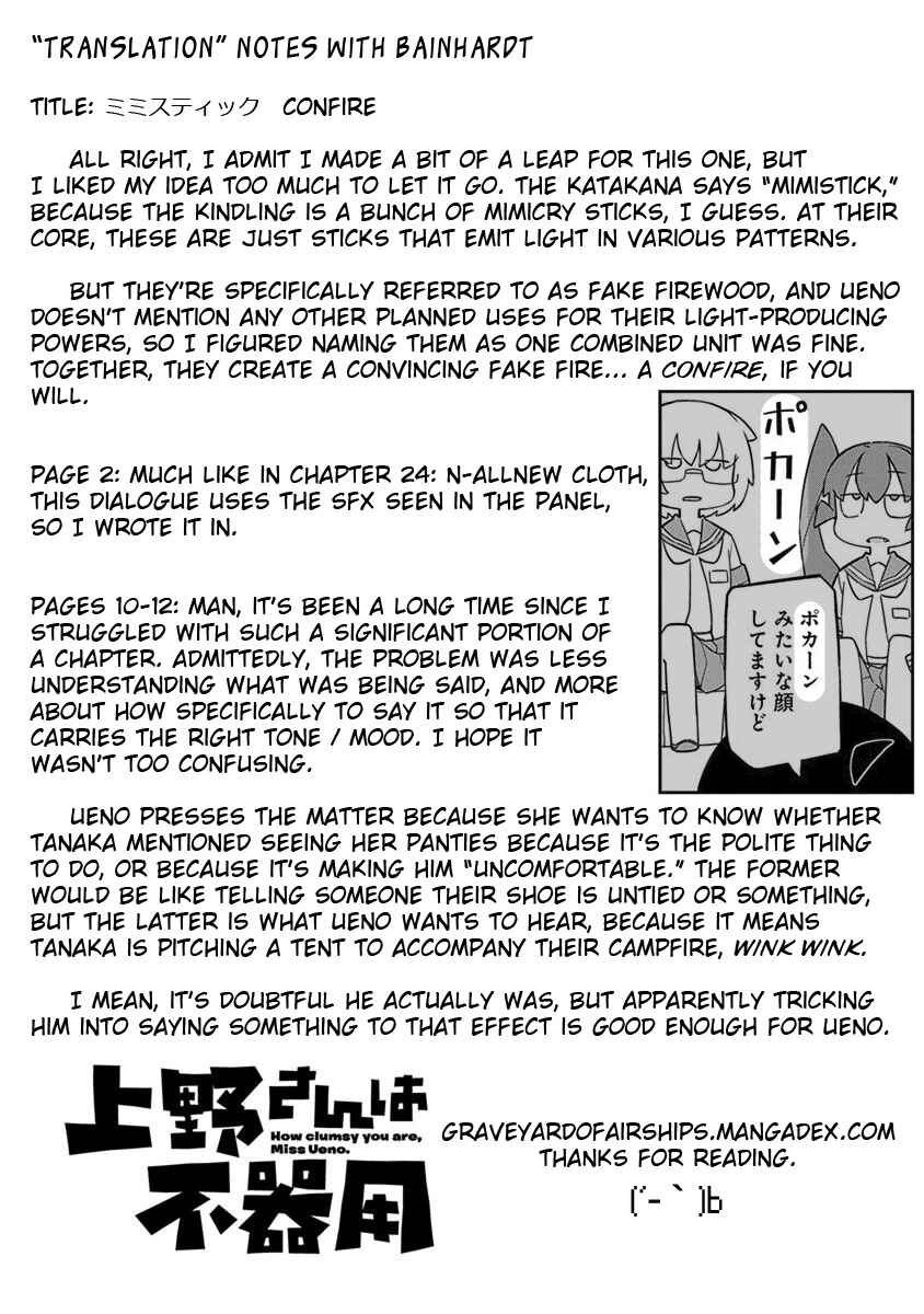 Ueno-san wa Bukiyou Chapter 47 page 12