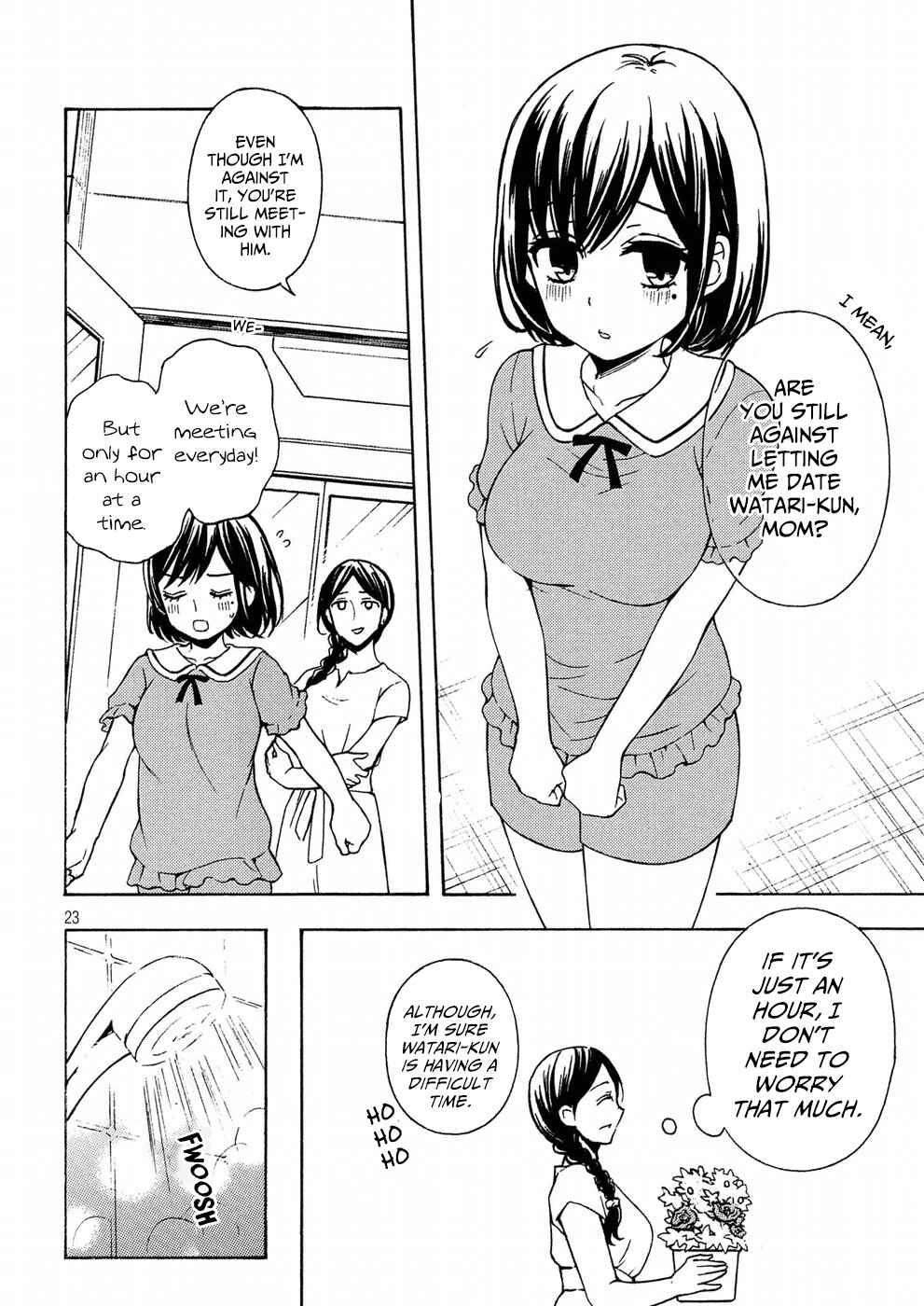 Watari-kun no ×× ga Houkai Sunzen Chapter 38 page 22