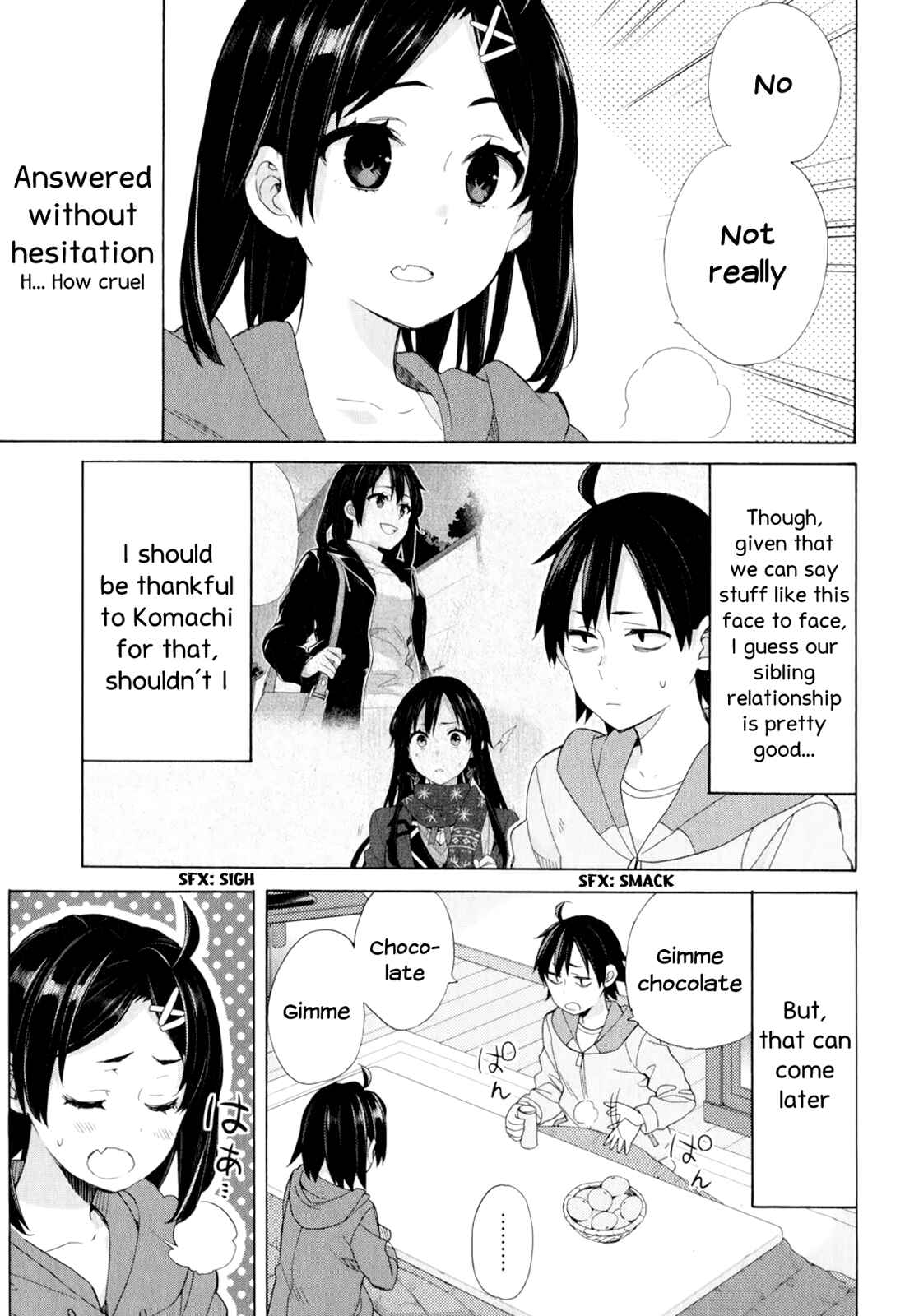 Yahari Ore no Seishun Love Come wa Machigatteiru.: Monologue Chapter 57 page 6