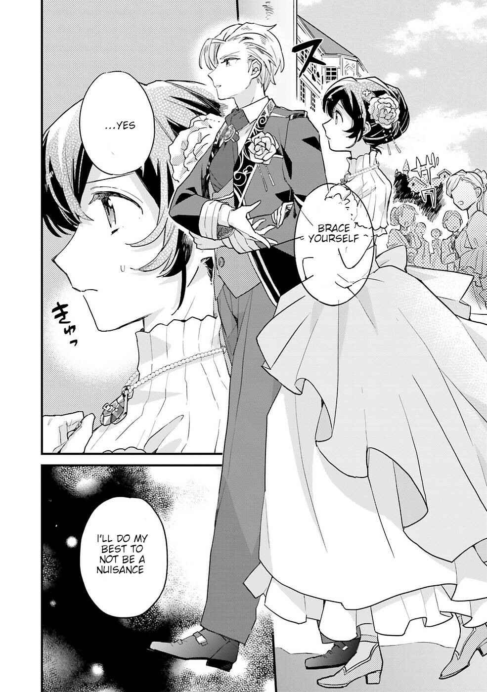 Yowaki MAX Reijou nanoni, Ratsuwan Konyakusha-sama no Kake ni Notte Shimatta Chapter 4 page 27