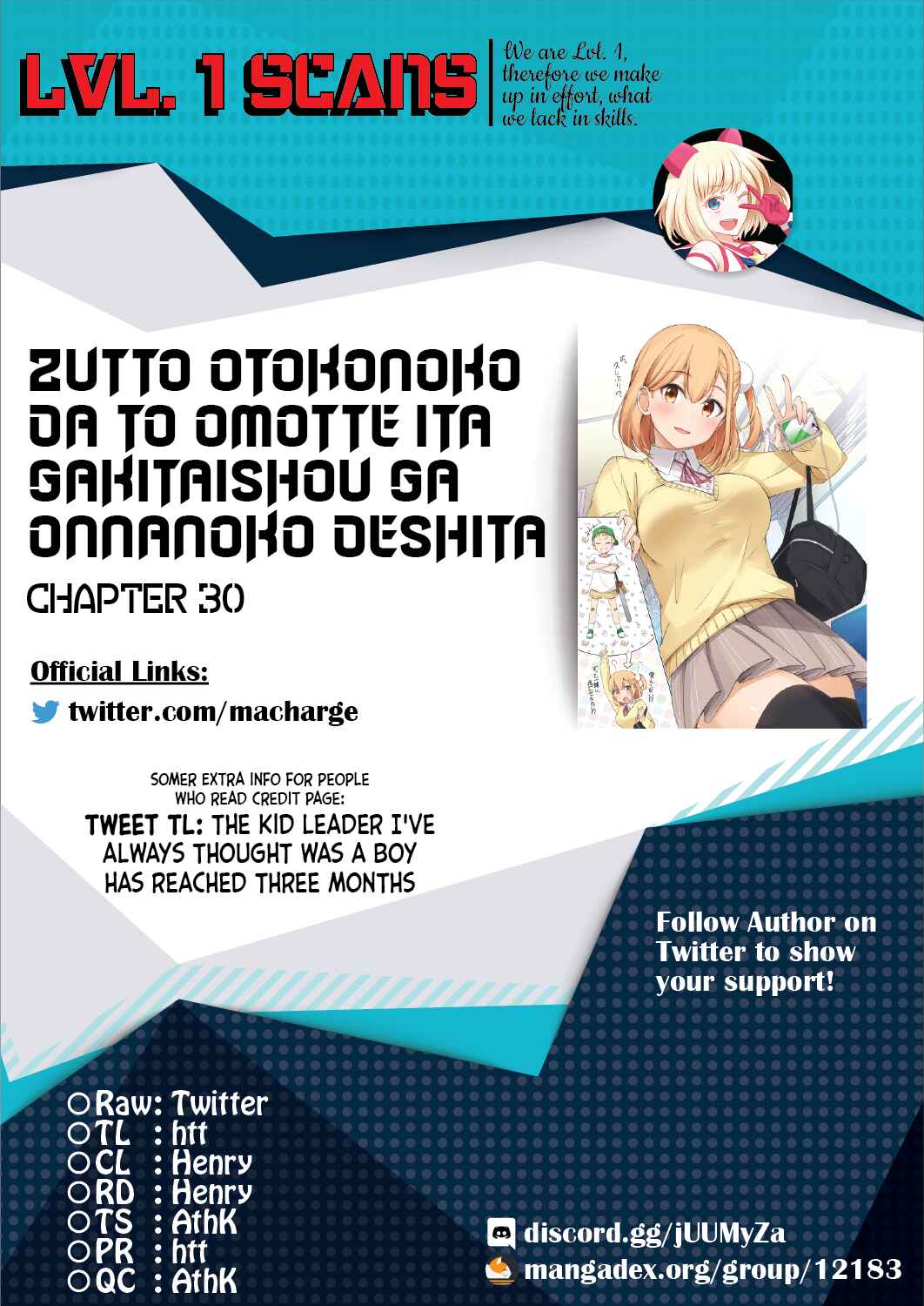 Zutto Otokonoko da to Omotte ita Gakitaishou ga Onnanoko deshita Chapter 30 page 1